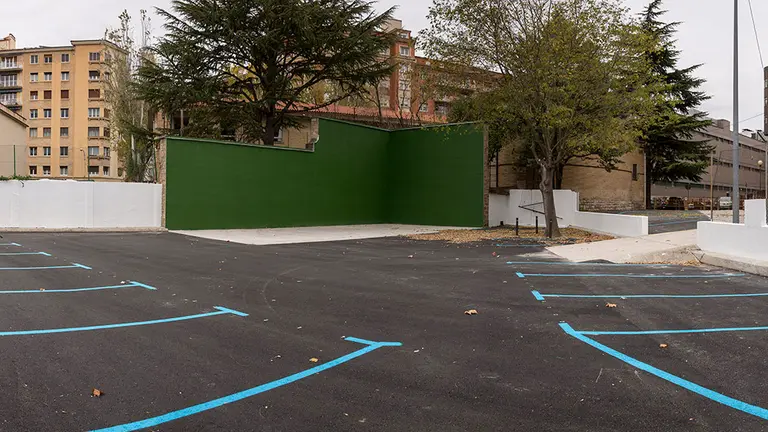Calle Aoiz, trasera Casa de las Mujeres. JESÚS GARZARON/AYUNTAMIENTO DE PAMPLONA