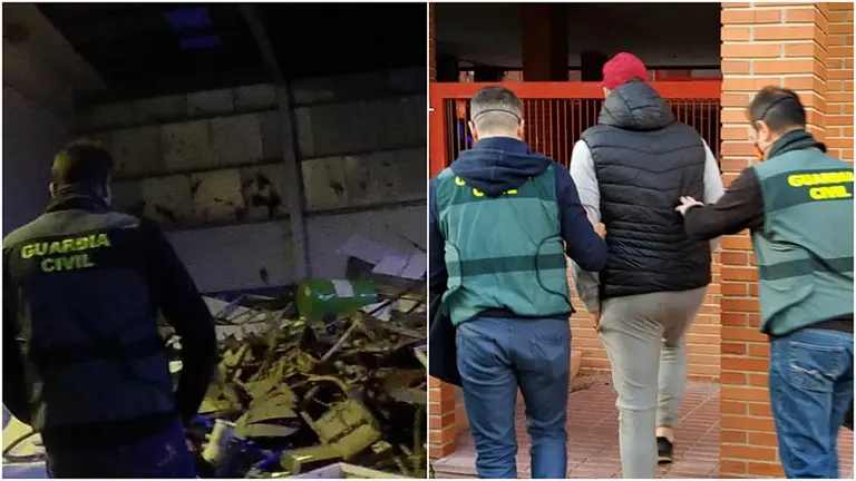 La Guardia Civil ha detenido a 3 personas acusadas de 28 delitos de robo en empresas de la Zona Media de Navarra. GUARDIA CIVIL