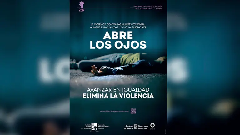 Cartel del Gobierno de Navarra para el 25-N. GOBIERNO DE NAVARRA