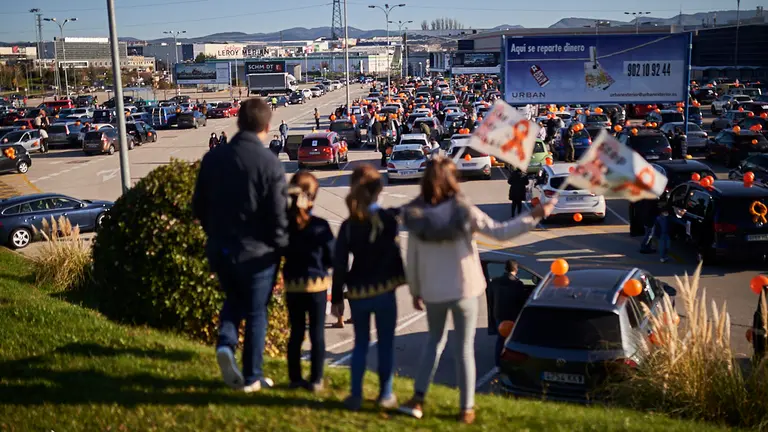 Miles de personas protestan en Pamplona en contra de la ley de Educación conocida como “Ley Celaá” que ataca a los colegios concertados y a los centros de educación especial. PABLO LASAOSA
