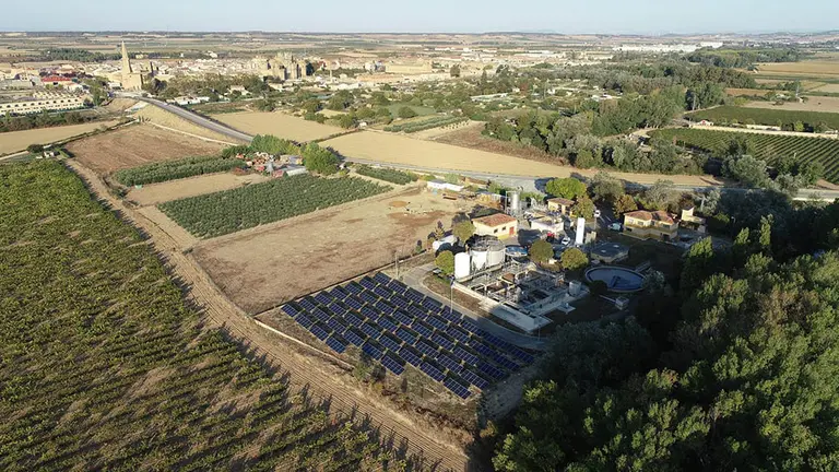 Instalación fotovoltaica en la depuradora de Tafalla-Olite. GOBIERNO DE NAVARRA