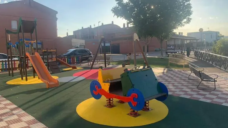 Imagen de un parque de la localidad navarra de Cadreita. CEDIDA