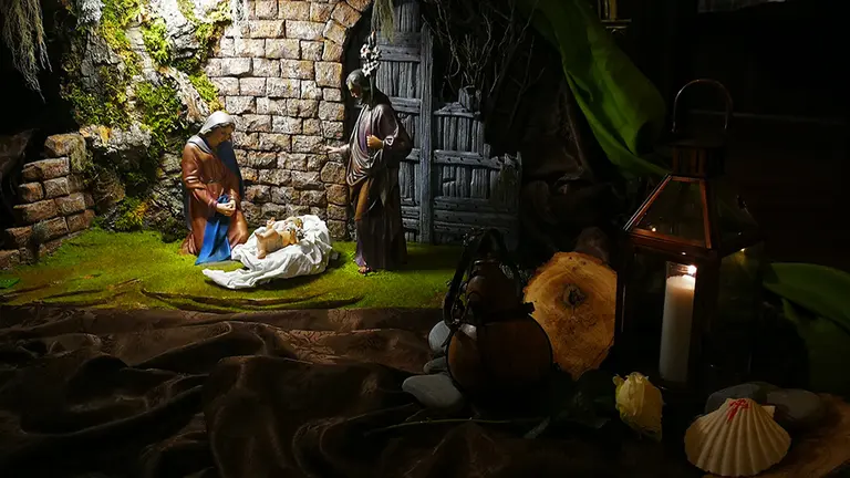 El belén ubicado en la Trinidad de Arre y que homenajea a los fallecidos por coronavirus. CEDIDA