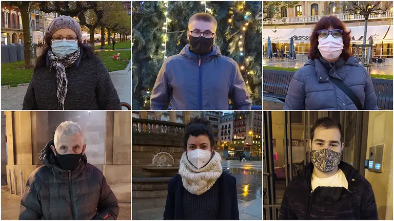 Los navarros responden sobre si se pondrían o no la vacuna del Covid-19. JAVIER MEDRANO