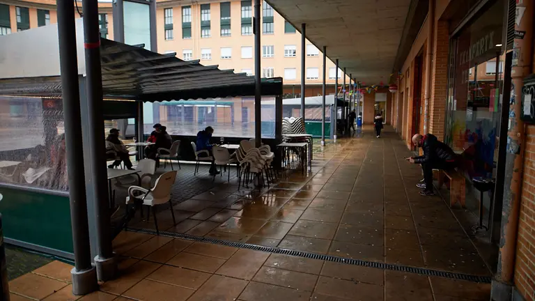 Bares y terrazas en Pamplona tras la reunion del gobierno con la hosteleria para las nuevas medidas. MIGUEL OSÉS