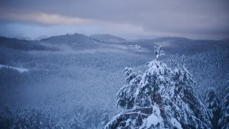 Vista del Valle de Roncal, situado al noreste de Navarra. Lugar donde más nieva. PABLO LASAOSA