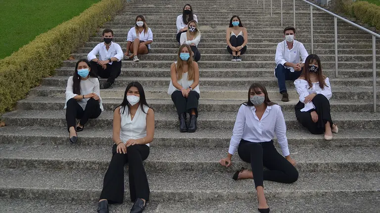 Alumnos que impulsaron la iniciativa del Hult Prize en septiembre, al inicio de curso.UNAV