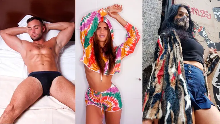 Montaje con publicaciones en sus cuentas de Instagram de Cristian Suescun, Sofía Suescun y Maite Galdeano