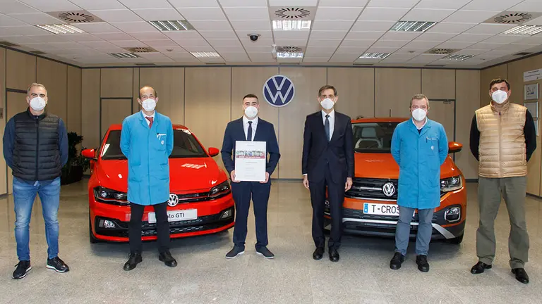 Alfredo Morales, Miguel Ángel Grijalba, Unai Calleja, Emilio Sáenz, Julio Zurbano y Kai Feuerherdt - VOLKSWAGEN NAVARRA