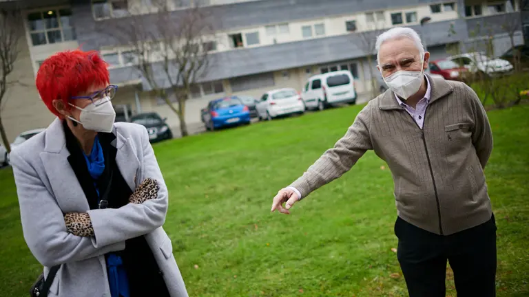 Rueda de prensa para presentar que la primera vacuna del COVID19 se ha puesto en Navarra, en la residencia El Vergel. PABLO LASAOSA