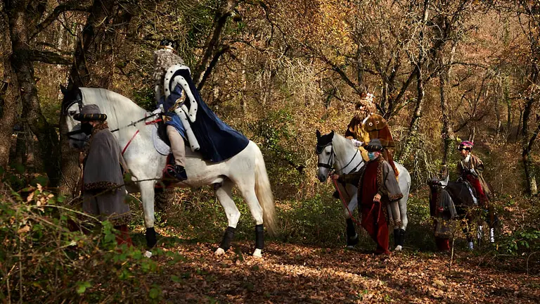 Sus Majestades los Reyes Magos en su llegada a Pamplona. PABLO LASAOSA