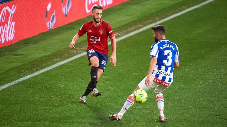 Partido entre Osasuna y Alavés correspondiente a la jornada de liga número 16 jugado en el estadio de El Sadar de Pamplona el último día del aó 2020. MIGUEL OSÉS