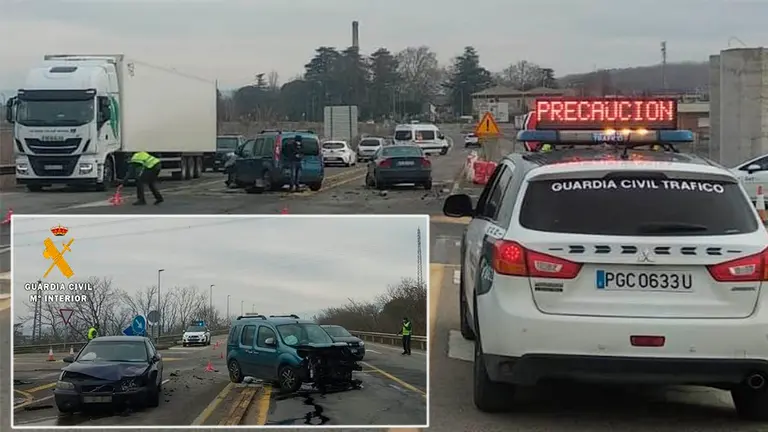 Accidente en la NA-128, a la altura de Marcilla GUARDIA CIVIL