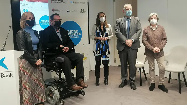 Presentación del proyecto de Fundación La Caixa, Ayuntamiento de Pamplona y Fundación Caja Navarra para abordar la soledad de las personas mayores. EUROPA PRESS