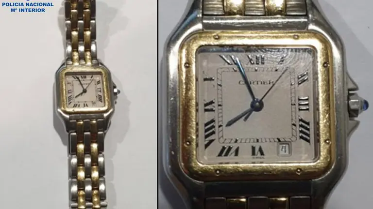 Reloj sustraído en una vivienda de Pamplona que ha sido recuperado por la Policía Nacional. - POLICÍA NACIONAL