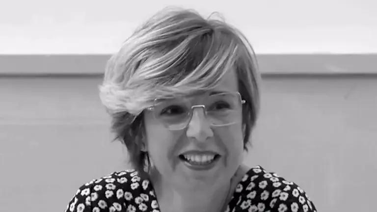 Mariola Urrea, doctora en Derecho, abre en Civican el programa 'Contextos'. FUNDACIÓN CAJA NAVARRA