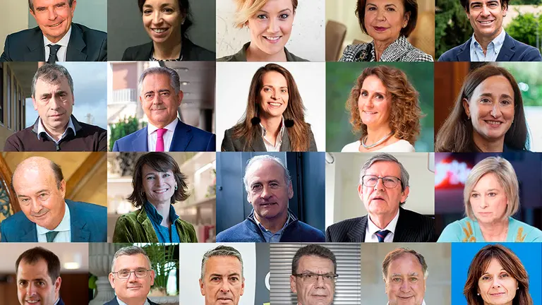 Fotografías de los veintiún navarros y navarras más influyentes del pasado año, según Navarra Capital. CEDIDA