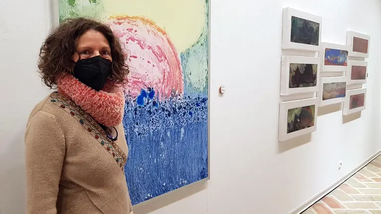 La artista Sagrario Azcona expone su obra en El Polvorín de la Ciudadela, en Pamplona. AYUNTAMIENTO DE PAMPLONA