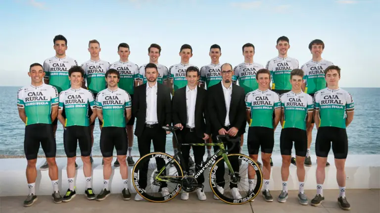 Plantilla de corredores del equipo navarro Caja Rural 2021. Cedida.