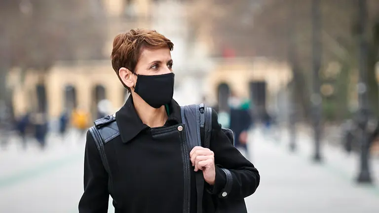 María Chivite, presidenta del Gobierno de Navarra, en Pamplona. PABLO LASAOSA