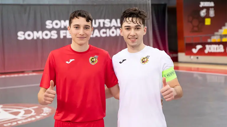 Josu Mendive y Jon Cerviño en uno de los entrenamientos en Las Rozas