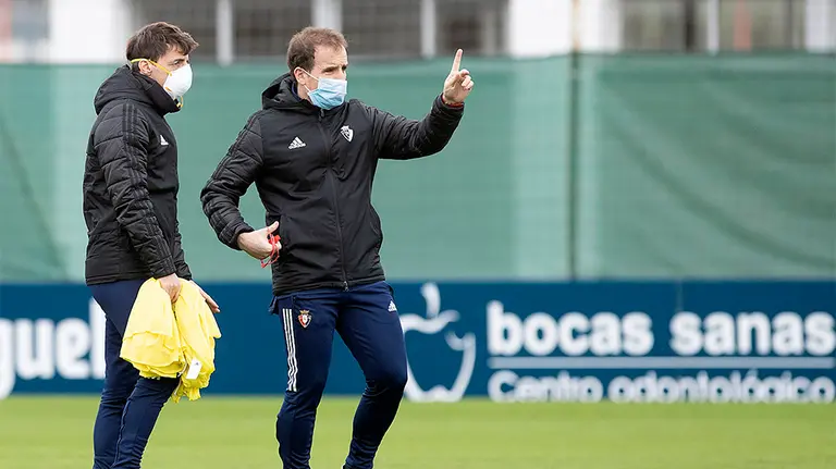 Bittor Alkiza y Jagoba Arrasate en Tajonar. CA Osasuna.