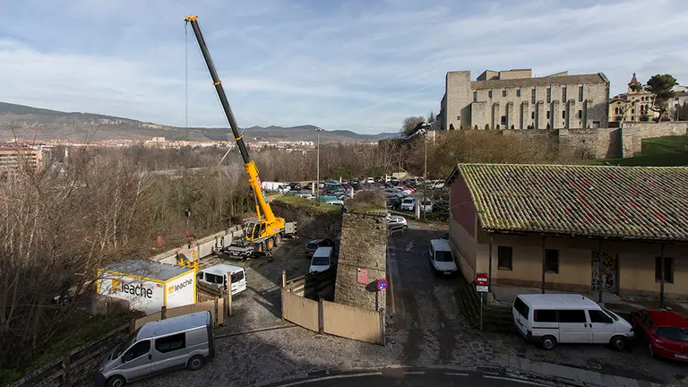 Baluarte situado entre los corrales de Santo Domingo y el Archivo General. AYUNTAMIENTO DE PAMPLONA (JESÚS GARZARON)