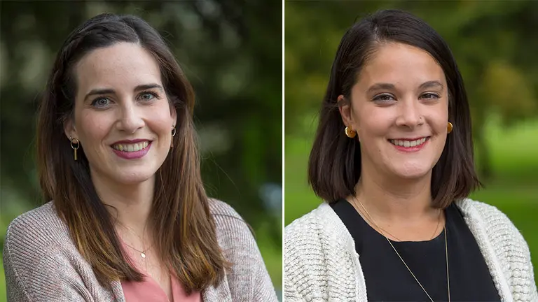 las profesoras de la Facultad de Educación y Psicología de la Universidad de Navarra Sarah Carrica-Ochoa y Araceli Arellano. UNAV