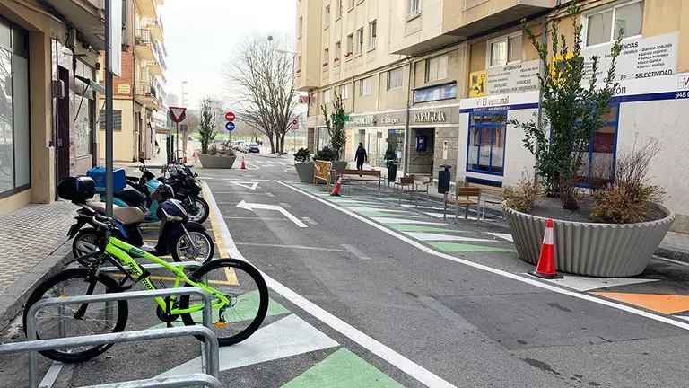 Calle Manuel de Falla de Pamplona, donde ahora no se puede girar a la derecha. Navarra.com