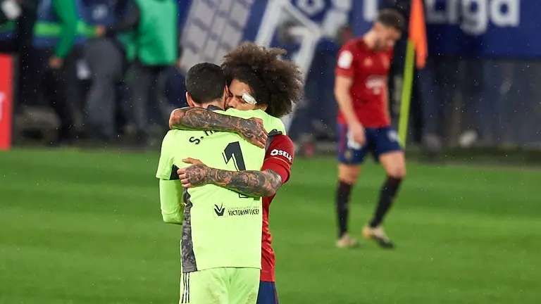 Partido entre Osasuna y Eibar, correspondiente a la jornada número 22 de La Liga, disputado en el estadio de El Sadar de Pamplona. MIGUEL OSÉS