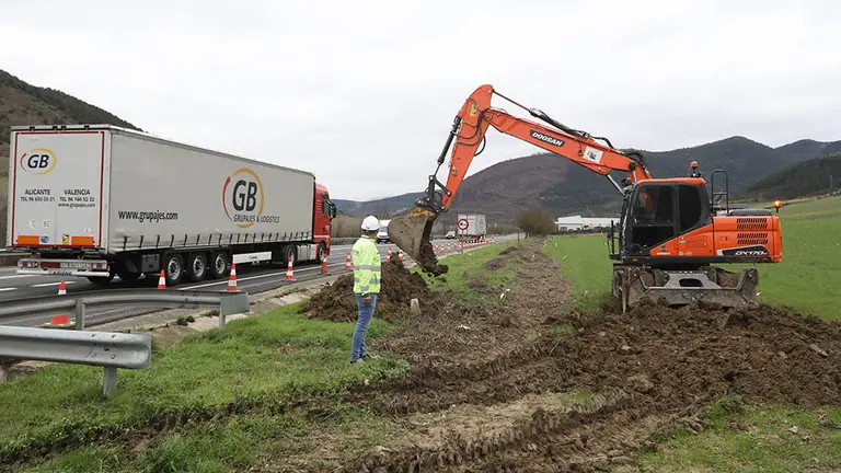 Inicio de las obras de desdoblamiento de la N-121-A en el primer tramo. GOBIERNO DE NAVARRA
