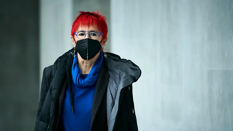 Santos Indurain y Carlos Ortuondo comparecen en el Parlamento de Navarra para explicar los motivos del cese de la gerente de Salud Mental del Servicio Navarro de Salud. PABLO LASAOSA