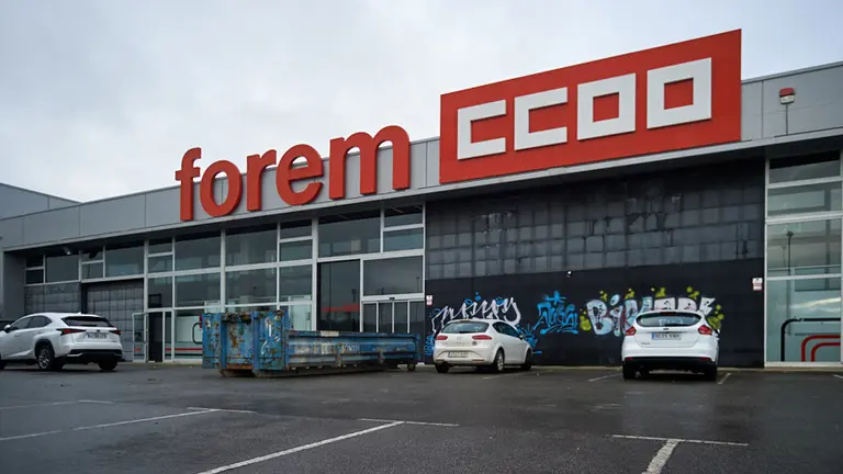 Antiguas instalaciones de Forem de CCOO en Mutilva, donde se va a trasladar todo el operativo del coronavirus desde Refena. MIGUEL OSÉS