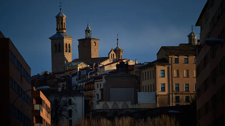 Vistas de Pamplona durante la tercera ola del coronavirus en la Comunidad Foral. MIGUEL OSÉS