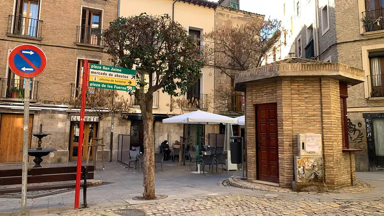 Plaza de San Jaime en la parte vieja de Tudela.