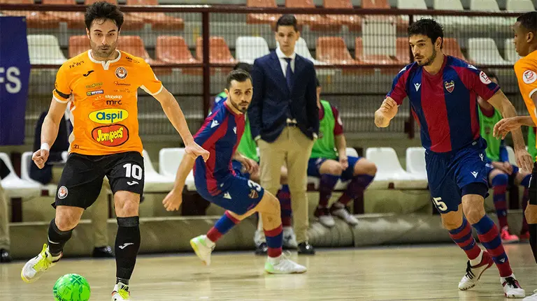 Partido entre el Levante UD FS y el equipo de Tudela. @RiberaNavarraFS