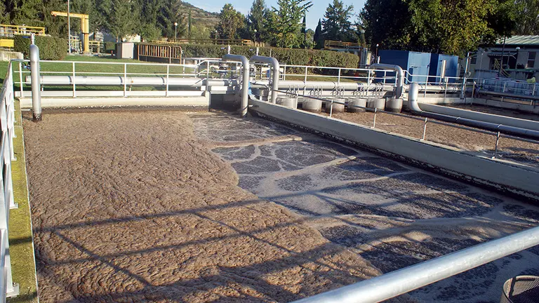 Imagen de la línea de fangos de la instalación. GOBIERNO DE NAVARRA