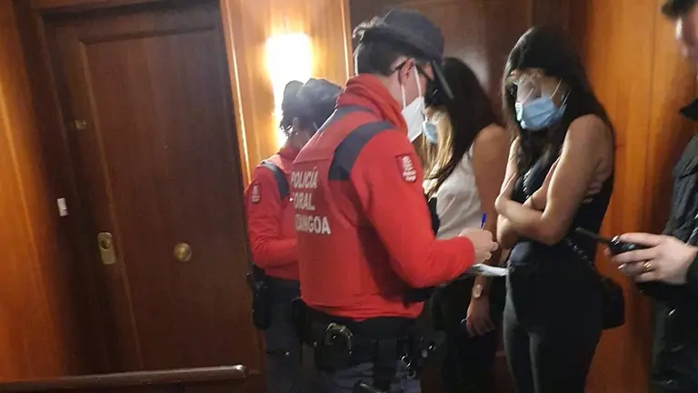 Imagen de la actuación policial. POLICÍA FORAL