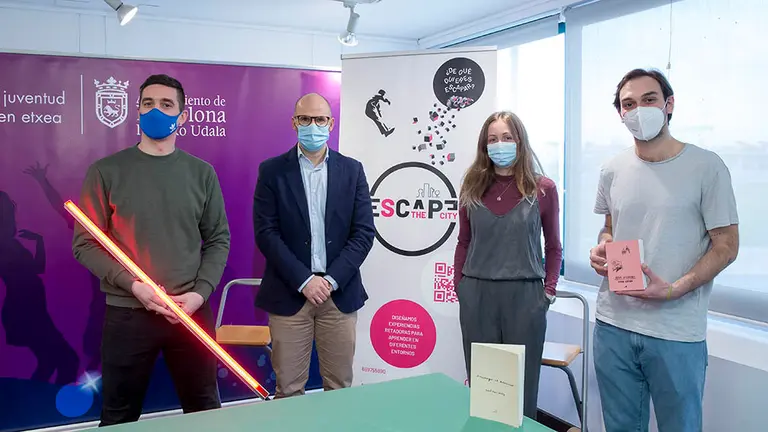 El Ayuntamiento de Pamplona apuesta por el emprendimiento joven incrementando en un 20% la cuantía de las subvenciones de este año. JESÚS GARZARON