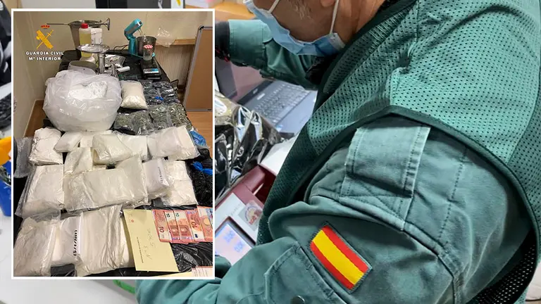 Droga incautada en la operación 'Kinoko'. GUARDIA CIVIL