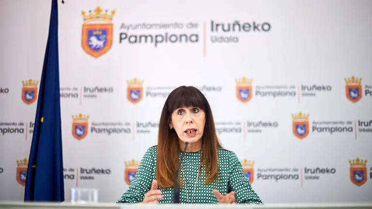 Rueda de prensa del PSN en el Ayuntamiento de Pamplona para dar a conocer "importantes avances en la amabilización de Pío XII" así como la iniciativa socialista sobre las inmatriculaciones de la Iglesia. MIGUEL OSÉS