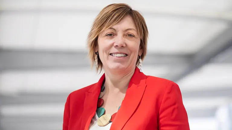 La exportavoz de EH Bildu en el Ayuntamiento de Vitoria Miren Larrion. FOTO EH BILDU