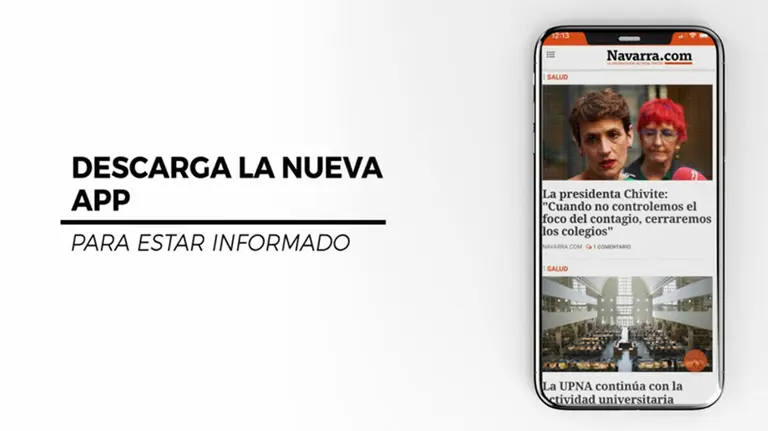 Descarga gratis en tu móvil la nueva App de NAVARRA.COM y recibe todas las alertas informativas.
