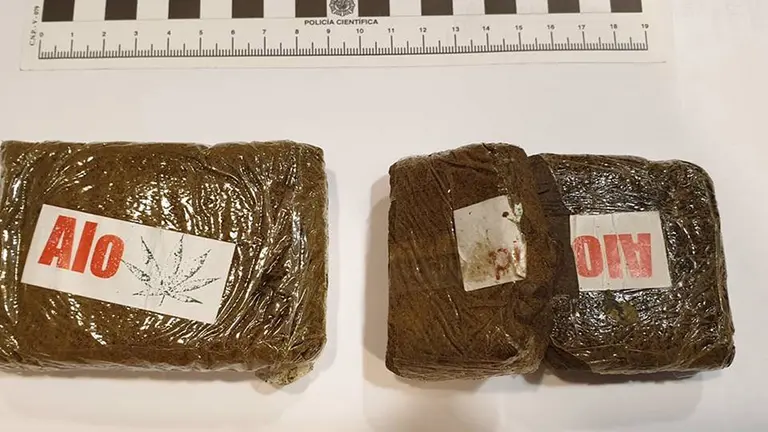 Droga incautada por la Policía Nacional al detenido en Pamplona. POLICÍA NACIONAL