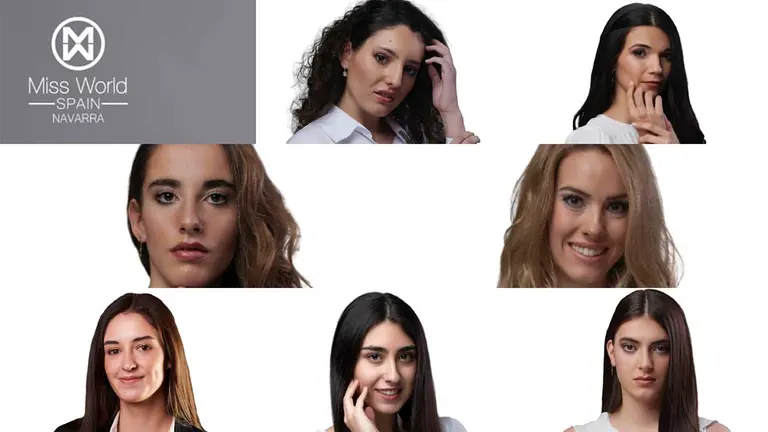 Collage con las fotos de las candidatas navarras a Miss.