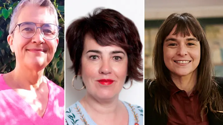 Las precandidatas para dirigir Podemos Navarra: Neniques Roldán, Ainhoa Aznárez y Begoña Alfaro. PODEMOS