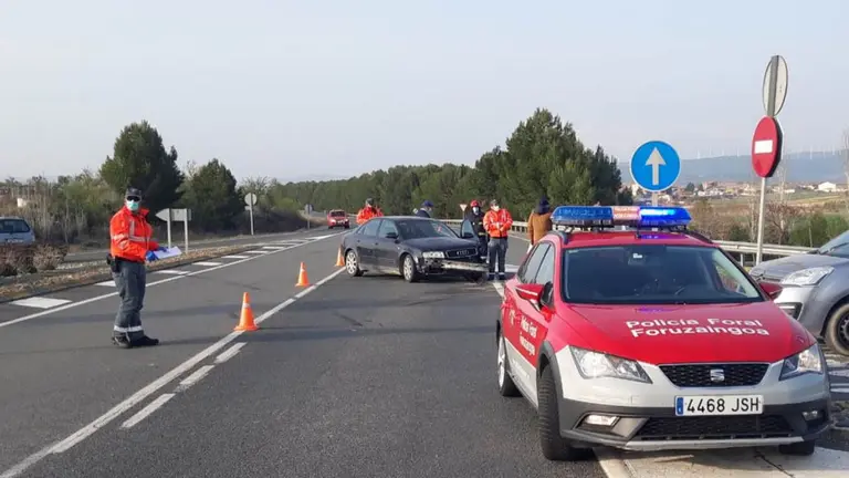 Imagen del lugar del accidente. POLICÍA FORAL
