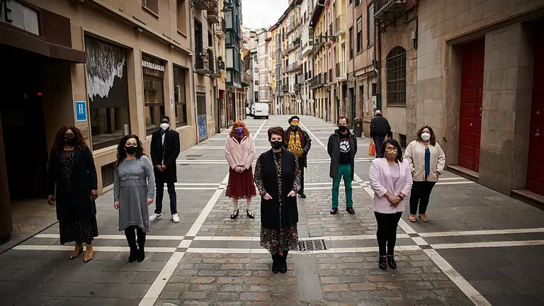 Ainhoa Aznárez presenta su candidatura para liderar Podemos Navarra. PABLO LASAOSA