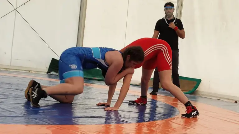 Campeonato navarro junior de Lucha Olímpica en Burlada. Cedida.