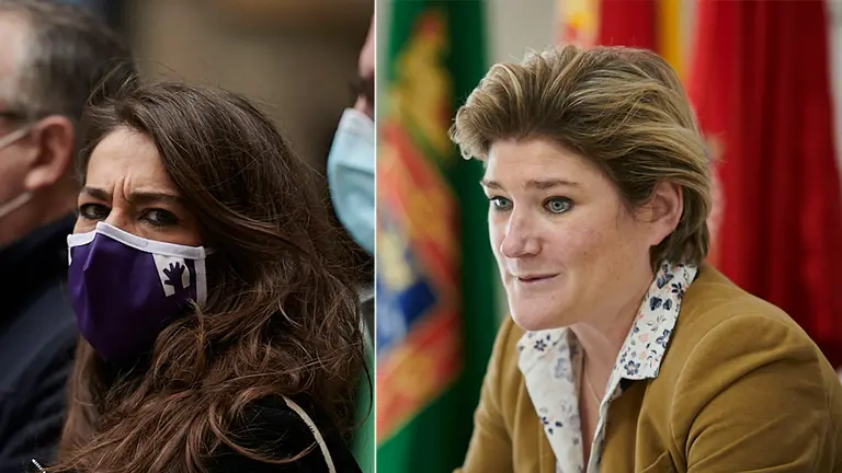 Montaje con Maider Beloki (Bildu) y María García-Barberena (Navarra Suma) PABLO LASAOSA
